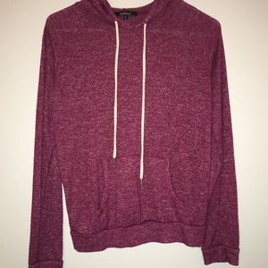 maroon hoodie